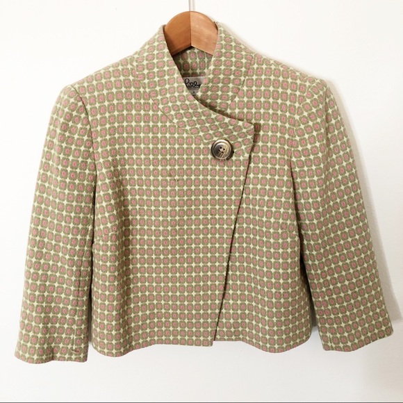 Lilly Pulitzer Jackets & Blazers - Lilly Pulitzer Tweed Wool Cropped Blazer Size 4